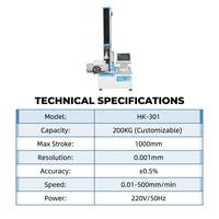 Máquina de Ensayo de Tracción de Columna Única con Servomotor de Alta Precisión para Caucho, Plástico y Textil, 50kg, 100kg, 200kg, 500kg