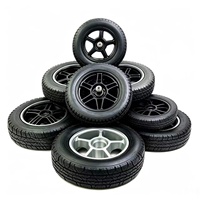 Roue en caoutchouc noir industrielle personnalisée en usine, support OEM personnalisable, roue en caoutchouc rotative noire
