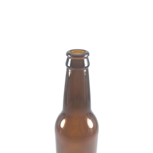 Bouteilles de bière en verre ambré brun de 330 ml de la marque Suther, surface gravée à l'acide, vides avec bouchon couronne, logo personnalisé, prix abordable - Product Image 4