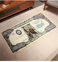 Personnalisé Populaire 95*165cm Créatif Drôle Bureau Sieste Million Bill Flanelle Climatisation Argent Dollar Jeter Couverture