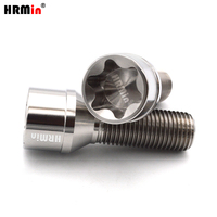 Zócalo Torx de Color plateado, asiento cónico de 60 grados, Gr.5, pernos de rueda extendidos automáticos de titanio con llave de titanio, M14x1.25x35mm