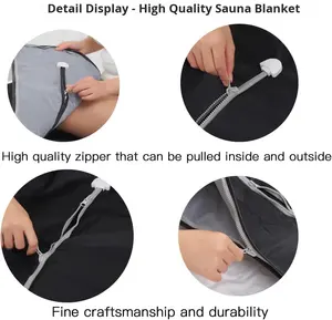 <span class=keywords><strong>ผ้า</strong></span>ห่มซาวน่าอินฟราเรดแบบเย็บติดกัน สำหรับใช้ในบ้านช่วงฤดูหนาว ช่วยผ่อนคลายและล้างสารพิษ 176 องศาฟาเรนไฮต์ ตั้งเวลาได้ 20-60 นาที ขนาด <span class=keywords><strong>6</strong></span> <span class=keywords><strong>ฟุต</strong></span> x 2.65 <span class=keywords><strong>ฟุต</strong></span> ผลิตจากผ้าฝ้าย <span class=keywords><strong>ซัก</strong></span>เครื่องได้ - Product Image 5