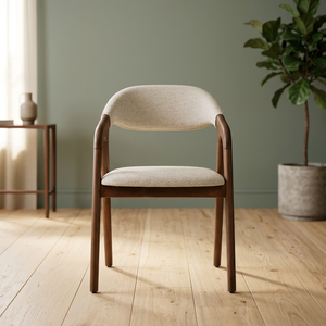 Sillas de Interior Elegantes y Cómodas de Color Beige para Restaurantes y Hoteles con Base de Madera - Product Image 2