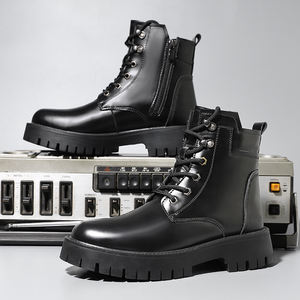 <span class=keywords><strong>Botas</strong></span> de herramientas para <span class=keywords><strong>hombre</strong></span>, <span class=keywords><strong>botas</strong></span> Martin, seguridad en el trabajo, senderismo, Trekking, Chukka, cuero de vaca genuino, parte superior alta, aumento de altura, algodón - Product Image 5