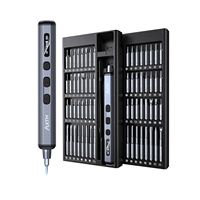 Kit de tournevis de précision électrique AXTH 76 en 1, embouts magnétiques rechargeables, étui rigide en aluminium, outil de réparation automatique