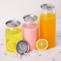 Bouteilles de jus pour animaux de compagnie 53 mm 202 330 ml à prix abordable, canettes transparentes de luxe pour boissons froides