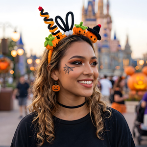 YouLaPan <span class=keywords><strong>Tocado</strong></span> para <span class=keywords><strong>novia</strong></span> hecho a mano con un divertido diseño de calabaza, perfecto como accesorio para el cabello para celebraciones festivas YXA388 - Product Image 1