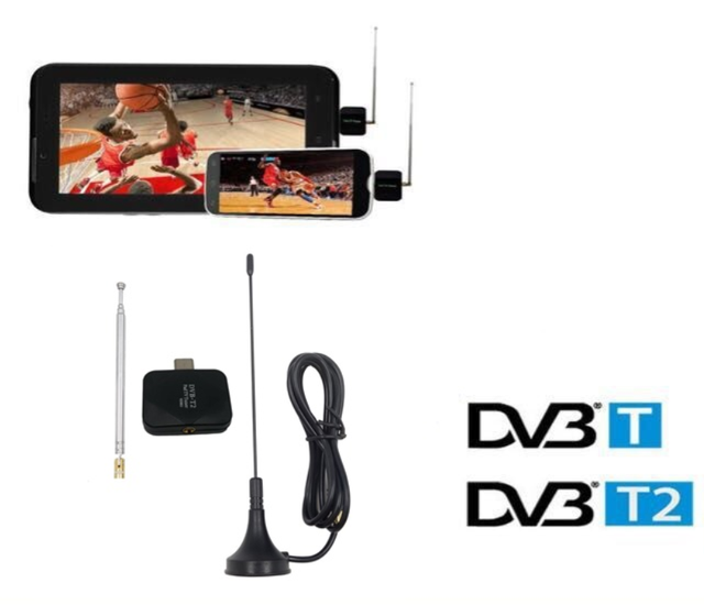 Full HD 1080p H.264 Plug & Watch Type-C Portable Tv Receiver Dvb T2 Receiver for Android/Pad