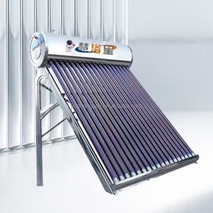 سخان مياه شمسي عالي الكفاءة بأنابيب مفرغة سعة 200 لتر من الفولاذ المقاوم للصدأ مقاوم للماء وموفر للطاقة للاستخدام الخارجي في الفنادق والمنازل - Product Image 1