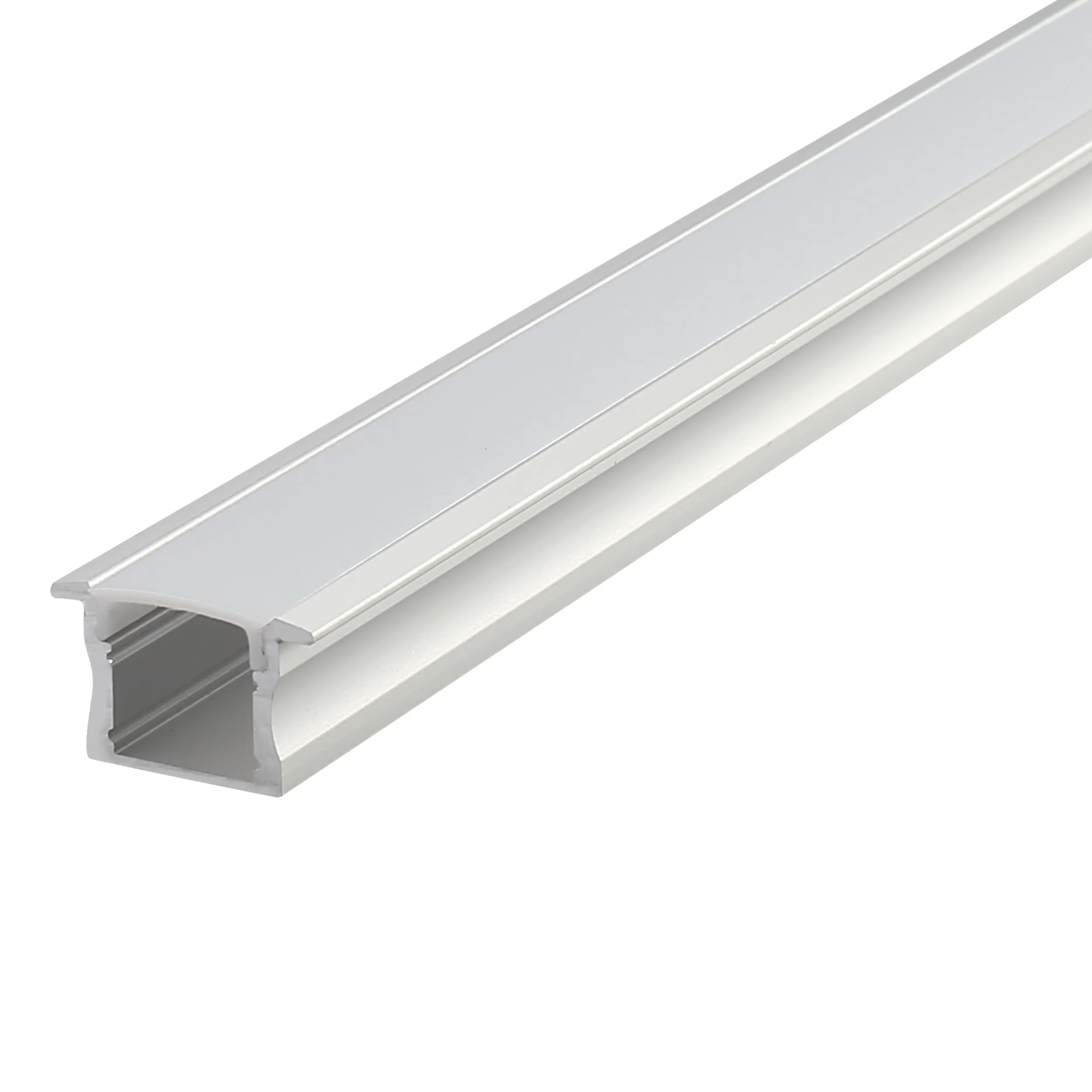 Kualitas Baik Aluminium Tersembunyi Profil LED Saluran LED Ekstrusi Saluran Putih Kap Lampu Penutup Cahaya Linier