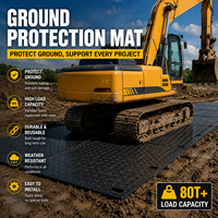 Tapis de protection de sol en gazon de haute qualité, tapis routier durable en HDPE pour la construction de parcs et le soutien des équipements d'aménagement paysager