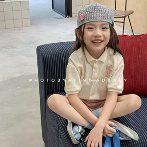 เสื้อยืดแขนสั้น OEM สำหรับเด็กผู้ชายและเด็กผู้หญิง สไตล์ลำลอง เสื้อโปโลเด็ก ลายการ์ตูน แบบ unisex - Product Image 4