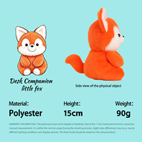 Peluche de renard roux mignonne personnalisée OEM en polyester pour cadeau de naissance et de confort pour l'heure du coucher