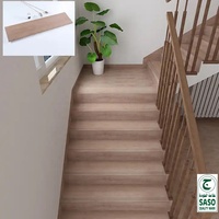 Carreaux de sol, marches d'escalier, carreaux émaillés pleine masse, aspect bois, antidérapants, en porcelaine, épaisseur 18 mm, antibactériens, design graphique moderne