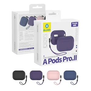 Blueo soft silicone skin-touch wireless for air pods pro 2nd generation Liquid protective case