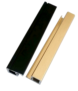 Tủ bếp tối giản mạ vàng đen, cửa tủ bằng nhôm, khung nhôm, cửa kính tủ bằng nhôm - Product Image 3