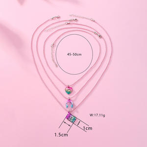 3 pcs/सेट रचनात्मक हेडसेट रेडियो प्यार दिल पेलेंट हार बच्चों के लिए गहने हार हार - Product Image 6