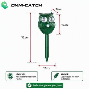 Dissuasore Ultrasuoni Solare per Animali a Forma di Gufo, Attivato dal Movimento, per il Controllo dei Parassiti del Giardino, Repellente per Roditori e Uccelli, con Picchetto da Esterno per Prato - Product Image 5