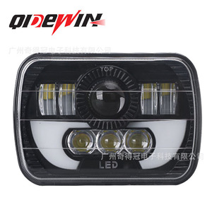 Faros LED Qidewin de 7 Pulgadas Estilo Cuerno de Toro Cuadrados para Modificación de Autos, Camionetas y Furgonetas - Product Image 1