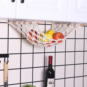 Panier suspendu de cuisine transfrontalier HY7, sac <span class=keywords><strong>filet</strong></span> suspendu sous table de style nordique minimaliste pour légumes - Product Image 2