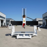 Router CNC de 5 ejes para moldes de cubiertas de yates, fabricación de patrones de madera de 5 ejes para moldes de embarcaciones, router CNC de pórtico grande de 5 ejes para moldes de espuma para embarcaciones