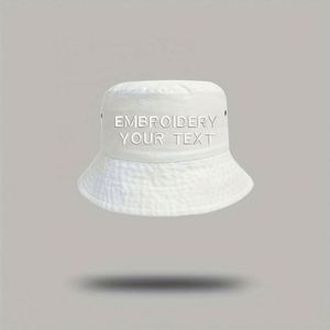 Custom Embroidered Bucket <b>Hat</b> Adjustable Cotton Outdoor <b>Sun</b> Protection Cap for <b>Men</b> Women Hand Drawn One Piece MOQ for Cycling - Product Image 5