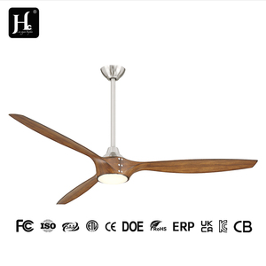 Ventilateur de plafond moderne en fer de 52 pouces à 3 pales avec moteur DC pour intérieur/extérieur OEM ODM - Product Image 1