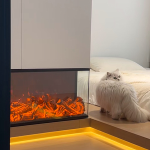 Cheminées électriques décoratives, foyer artificiel, insert de flamme LED triangulaire/demi-circulaire/d'angle pour la décoration de la maison et des hôtels - Product Image 4