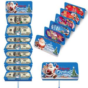 Santa Claus US Dollar 10 <strong>Card</strong> Slot Red Envelope Christmas Surprise Party Money Box - Product Image 5
