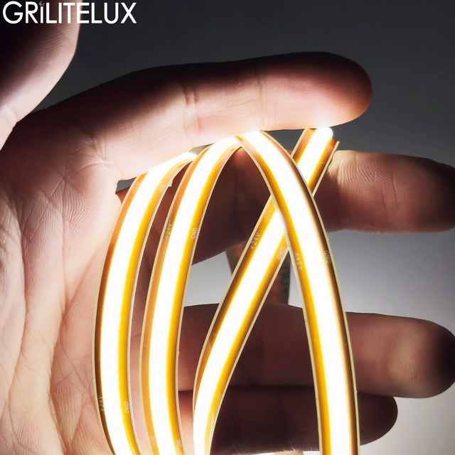 Free Cut COB LED Strip 480LEDs/m DC 24V Super Smooth Even Light CRI90 LED Tape Light