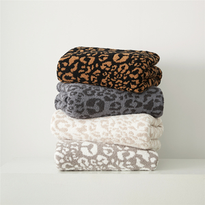 Jeté de lit BLA OEKO-TEX en microfibre tricotée à imprimé léopard, chaud pour l'hiver, en <span class=keywords><strong>fausse</strong></span> <span class=keywords><strong>fourrure</strong></span>, à carreaux, moelleux, moderne, pour jeunes, taille personnalisable - Product Image 3