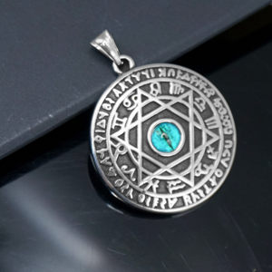 Bijoux gothiques pour femmes et hommes, acier inoxydable, amulette de la vérité de l'œil, crâne, pendentif œil de dragon bleu pour collier de fête - Product Image 6