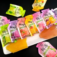 Liuliumei Mei Gelée de Konjac aux bactéries lactiques et à la fraise, surgelée en vrac 500g, collation pour le bureau et les loisirs