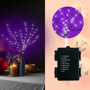 Nouveau Halloween branche lumière noir Branches noir paillettes fourches sol bouchons décoration de noël lumière pour Halloween - Product Image 3