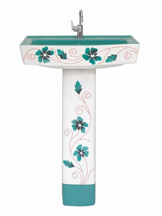 Luxury Modern Design Vitrosa Polo Set Pedestal Sink for Home and Hotel Wash Basins Durable Indian Supplier Stone Material
