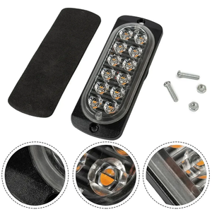 12 LED Strobe Side cảnh báo ánh sáng nhấp nháy <span class=keywords><strong>lightbar</strong></span> Xe Xe tải đèn hiệu đèn hổ phách vàng trắng đèn giao thông DC 12V - 24V - Product Image 5