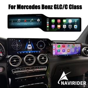 หน้าจอคู่ขนาด 24.6 นิ้ว รองรับ Android Auto และ Carplay สำหรับรถยนต์ Mercedes Benz GLC C Class W205 X253 C180 C200 C300 ปี 2015-2022 พร้อมระบบนำทาง GPS - Product Image 1