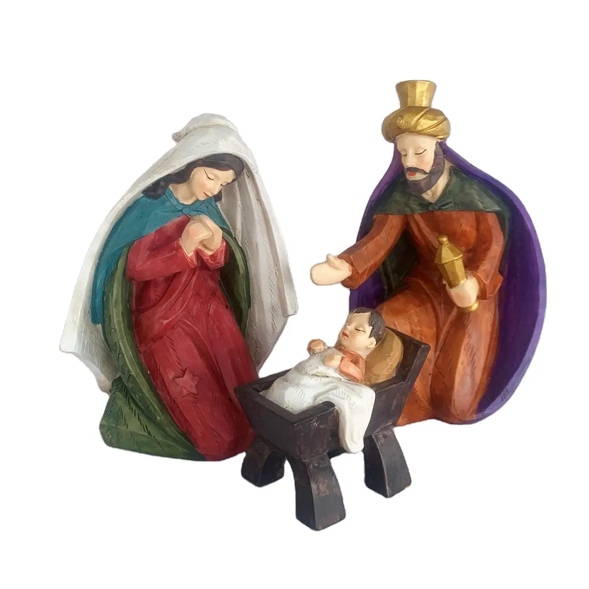 Holy Family Jesus Mary Joseph Religious Figurine Statues Decoration Polyresin Crafts