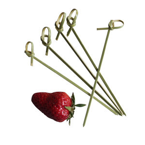 Cocktail Pick Noué <span class=keywords><strong>Apéritif</strong></span> Picks 12cm Noeud Bouclé Ciseaux <span class=keywords><strong>Sandwich</strong></span> Burger Brochettes Bambou BBQ Brochette - Product Image 1