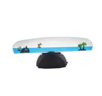Aquarium Aqua Dancing Wave Promotion Cadeau Balance Plate Up Down Floating Bubble Liquid Oil Water Swing Seesaw