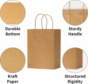 Customized Printed Logo Environmental Paper <b>Bags</b> Wholesale Printed Kraft Paper <b>Bags</b> High Quality Tote Kraft Paper <b>Bags</b> - Product Image 2
