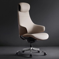 Chaise de bureau de luxe ergonomique avec dossier réglable en cuir et base en bois massif, nouvelle chaise de direction électrique, accessoire de bureau exécutif