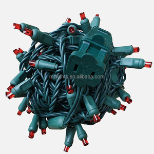 Thương Mại Ngoài Trời 100 Đèn Màu Đỏ 5Mm Góc Rộng Hình Nón LED <span class=keywords><strong>Mini</strong></span> Giáng Sinh Chuỗi Ánh Sáng 4 ''Khoảng Cách Pre-Balled - Product Image 1