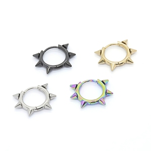 LT-WH324 Orecchini a Cono con Borchie in Acciaio Inox, Stile Hip-Hop, <span class=keywords><strong>Earcuff</strong></span> Personalizzati - Product Image 5