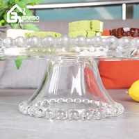 Assiettes à gâteaux en verre de haute qualité servant de saladier avec couvercle en verre Pot à bonbons en verre Grande assiette à gâteau