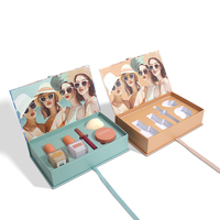 Boîte à cosmétiques à fermeture magnétique hexagonale avec fenêtre Emballage de soins de la peau personnalisé de luxe Boîte-cadeau unique Emballage de boîte-cadeau de beauté