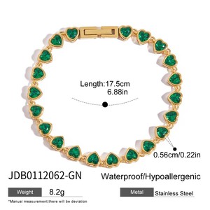 สร้อยข้อมือสแตนเลสชุบทอง 18K สำหรับผู้หญิง ลายดอกไม้ ผีเสื้อ ใบไม้ แฟชั่น กำไลข้อมือ เครื่องประดับผู้หญิง - Product Image 4