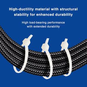 Fournisseur taïwanais KSS Attaches de câble en nylon 66 libérables 2,5 mm X 100 mm Blanc Utilisation industrielle Gestion des câbles Agrégation de fils - Product Image 4