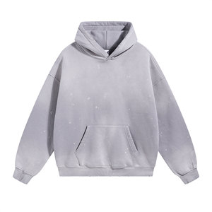 360GSM Fleece Street Sudadera con capucha Heavy Plain Black Hombre - Product Image 4