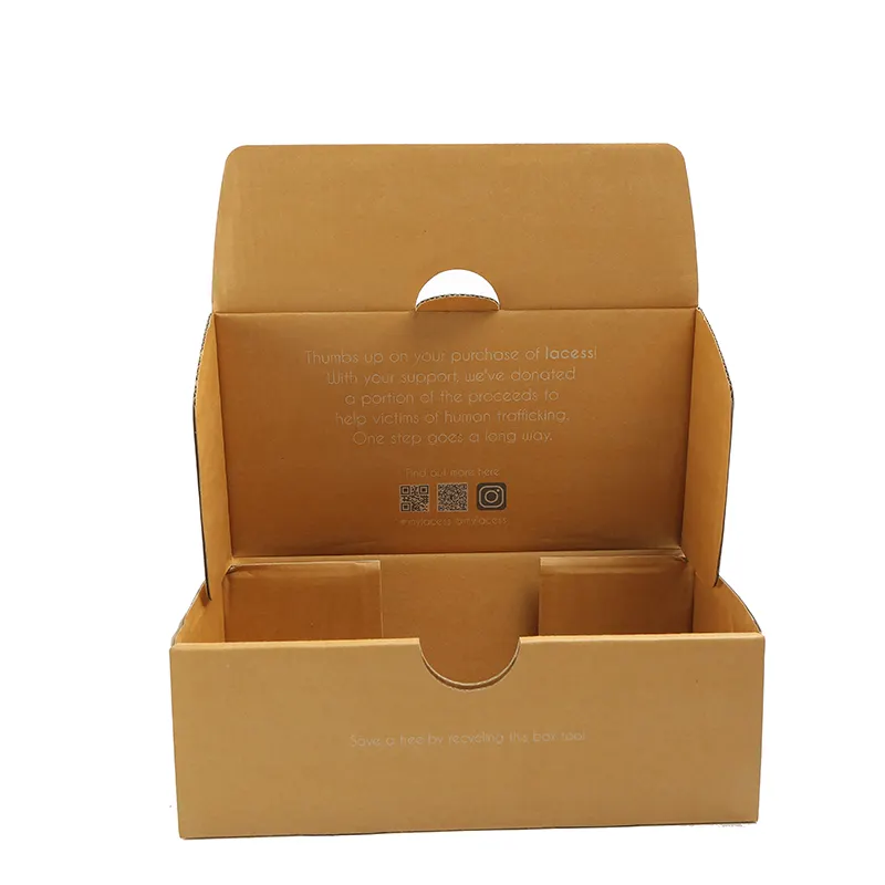 Corrugated paper packing bos for wine bottle with handle on sale